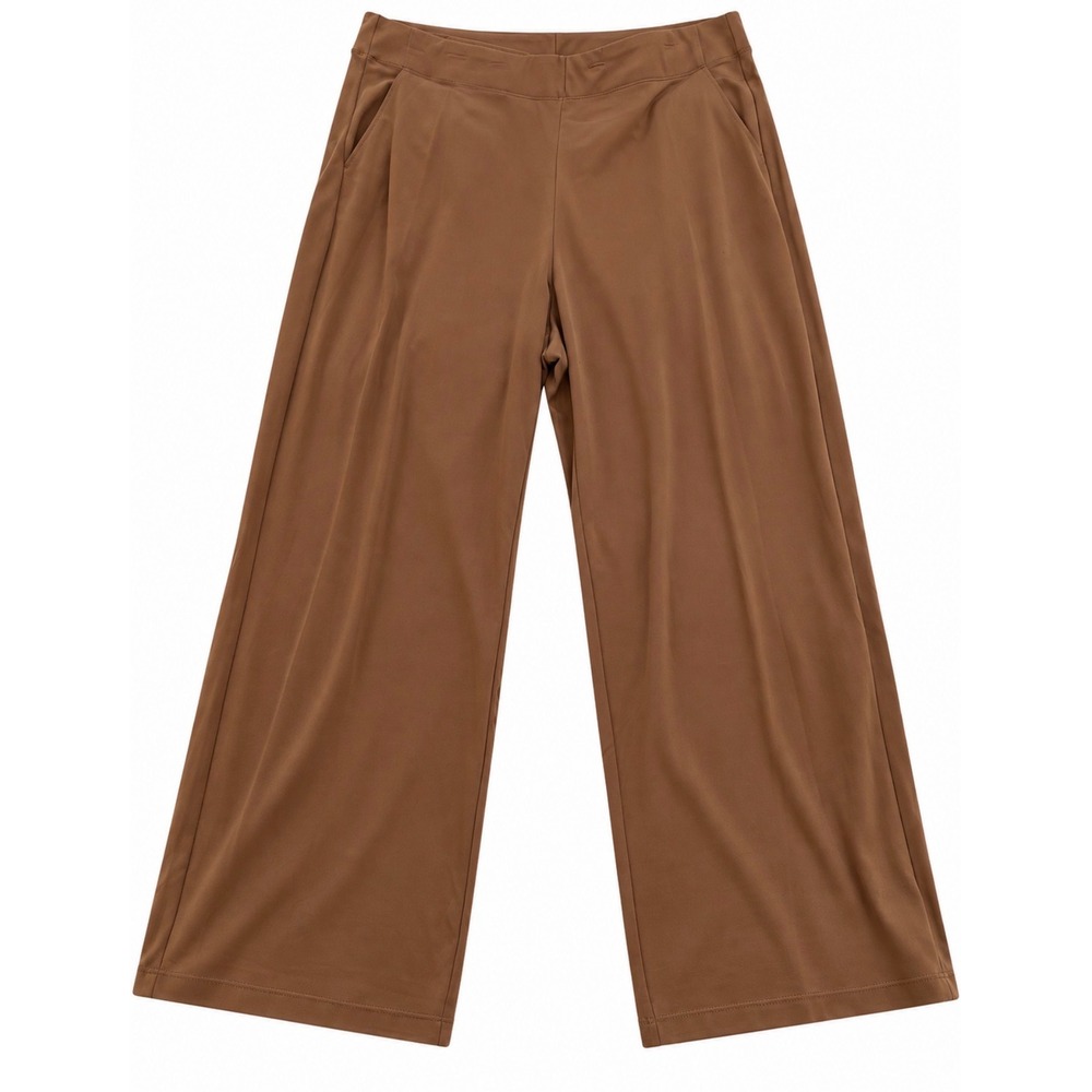 Max Studio Wide Leg Trousers Womens 3X Vicuna Brown NWT Stretch Workwear 4W07B05